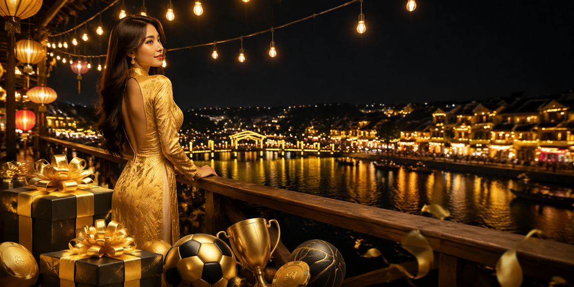 Người dùng Việt Nam xem và đặt cược thể thao tại Hội An với trang phục áo dài truyền thống